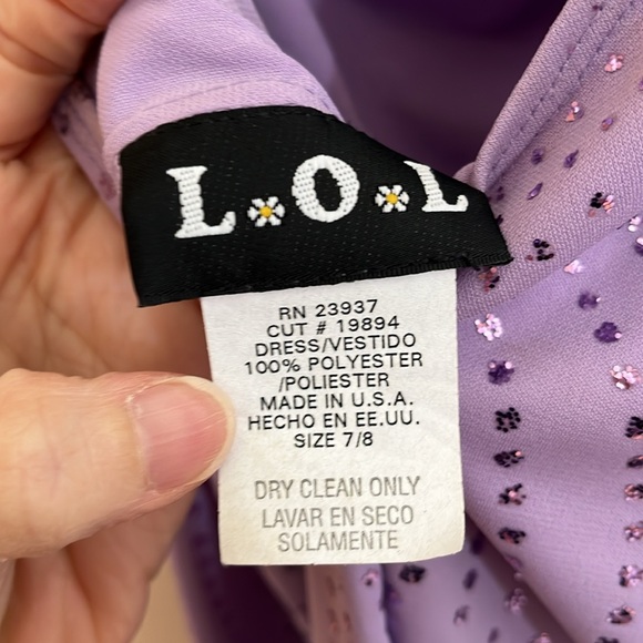 LOL one shoulder sparkle dress size 7/8 - Picture 9 of 11